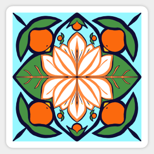 Orange Blossom Tile Sticker